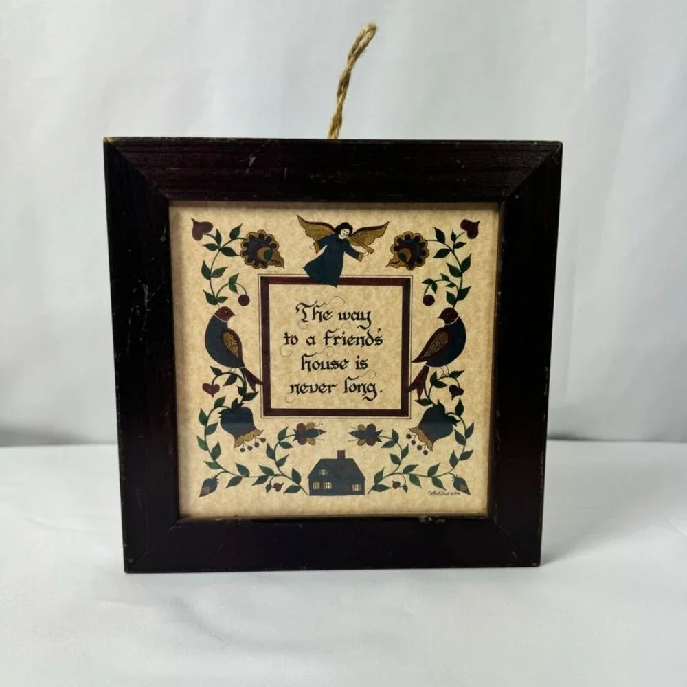 The Country Scribe PA German Fraktur Cathy Collier Framed Print‎ Folk Art 7.5